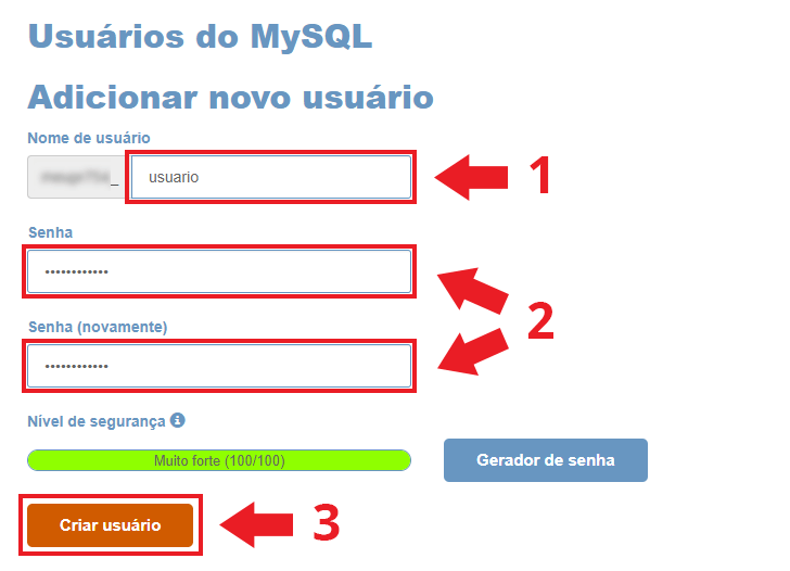 Tela para adicionar usuário ao banco de dados