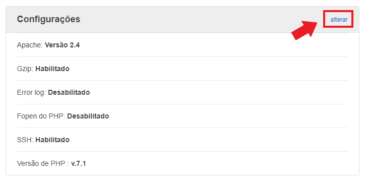 Alteração da versão do PHP no painel da UOL Host