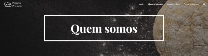 Cabeçalho da página Quem somos