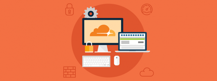 Ilustração de um computador com uma nuvem desenhada na tela