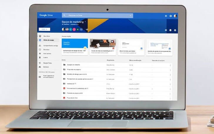 O sistema de armazenamento em nuvem presente no Google Workspace é o Google Drive