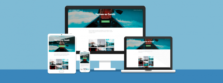 imagens mostrando a responsividade do site Google