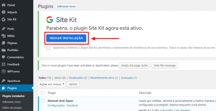 Após a instalação e ativação é necessário configurar o plugin