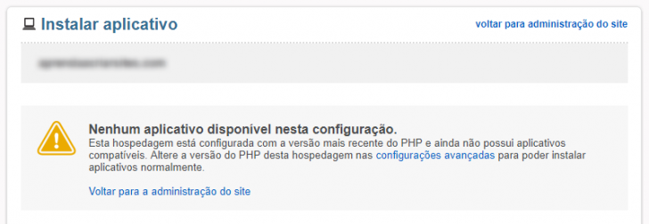 Erro no instalador de aplicativos UOL Host