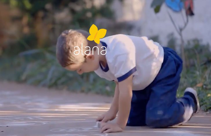 Captura de tela da página inicial do instituto Alana