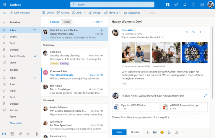 O famoso Outlook é a plataforma de e-mails do Microsoft 365