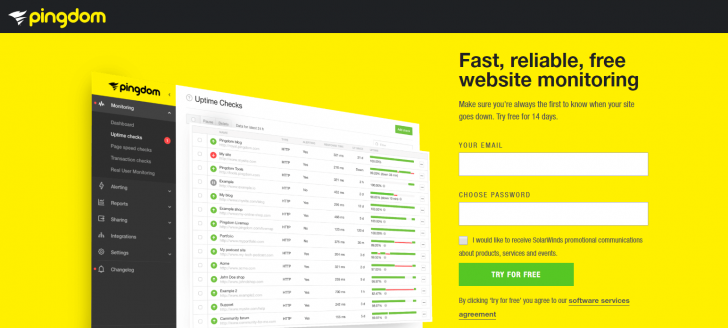 PingDom - serviço de monitoramento de sites