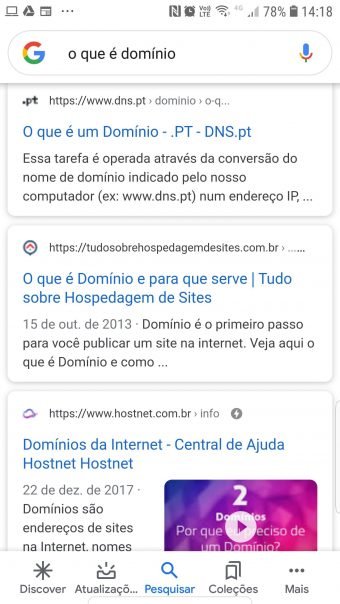 Resultados de pesquisa mobile do Google exibem o ícone ao lado do endereço