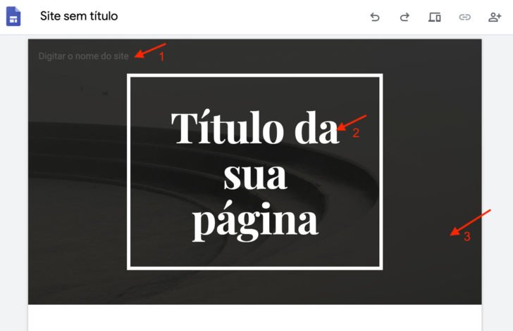 Vamos editar o nome do site, o título da página e a imagem do cabeçalho 