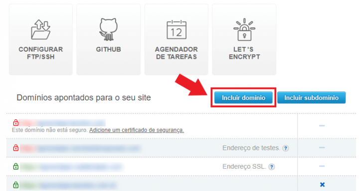 Inserção de domínios na hospedagem UOL Host