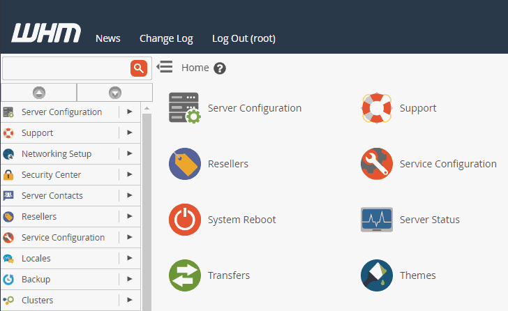 Funcionamento da abertura e fechamento de seções no menu lateral